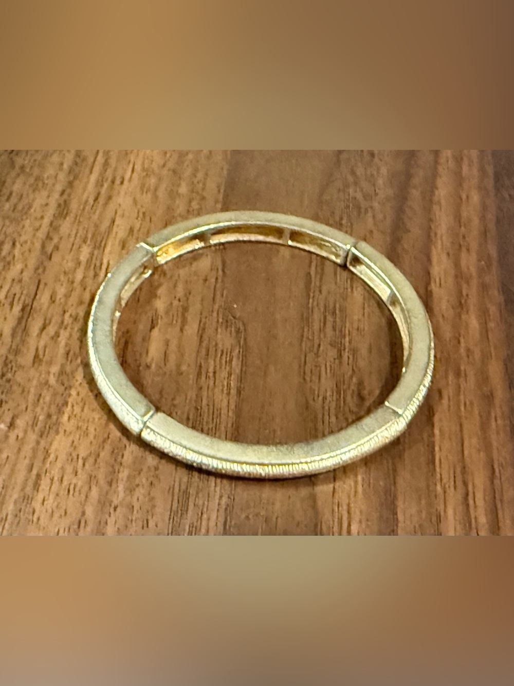 Textured Gold Flex Hinged Bangle Bracelet